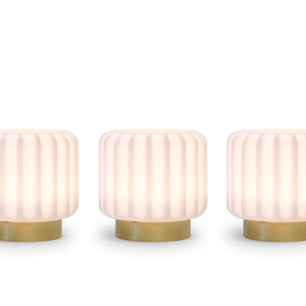 Atelier Pierre - Dentelles 9 Portable Table Lamp 3 pcs. Ø9 Gold