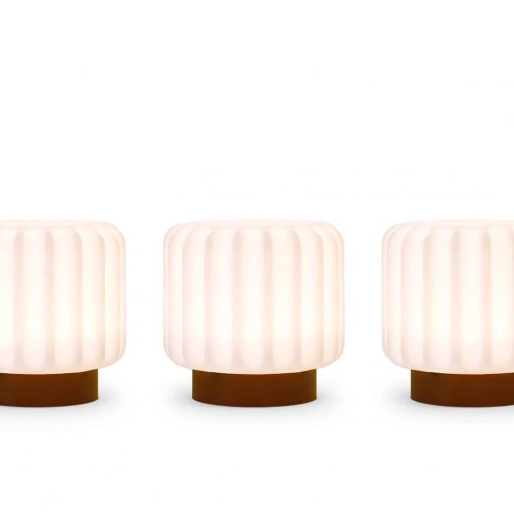 Atelier Pierre - Dentelles 9 Portable Table Lamp 3 pcs. Ø9 Terra