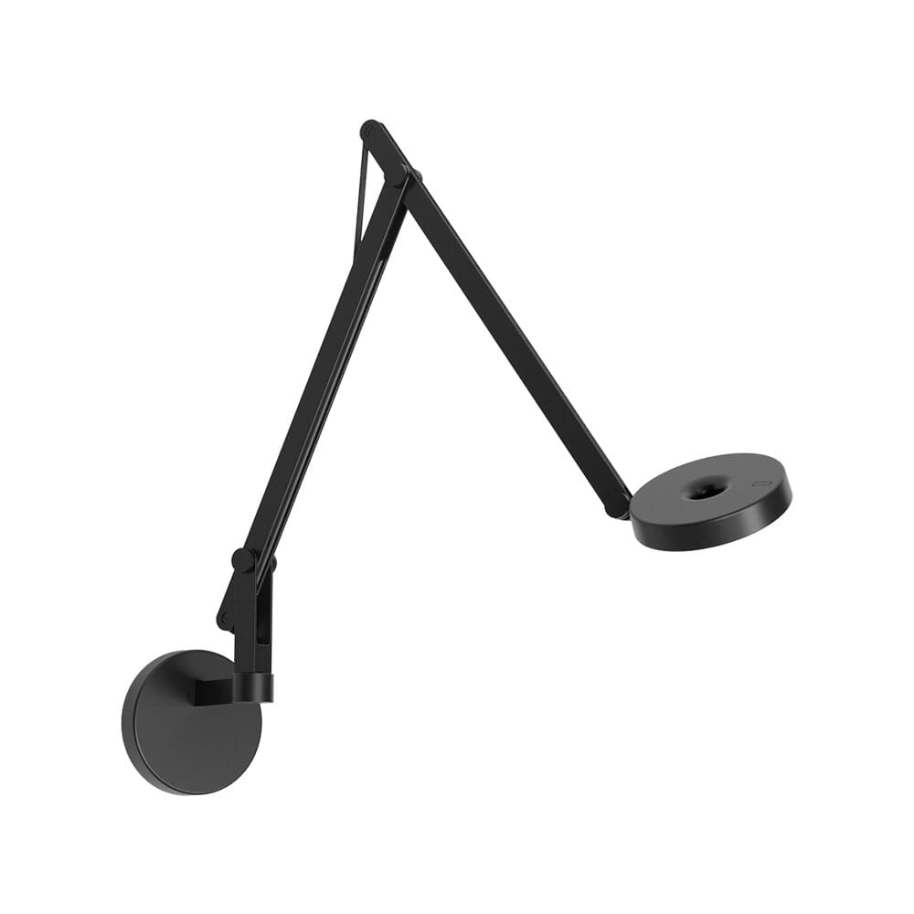 Rotaliana - String W2 Wall Lamp w/Hole DTW Matte Black/Black