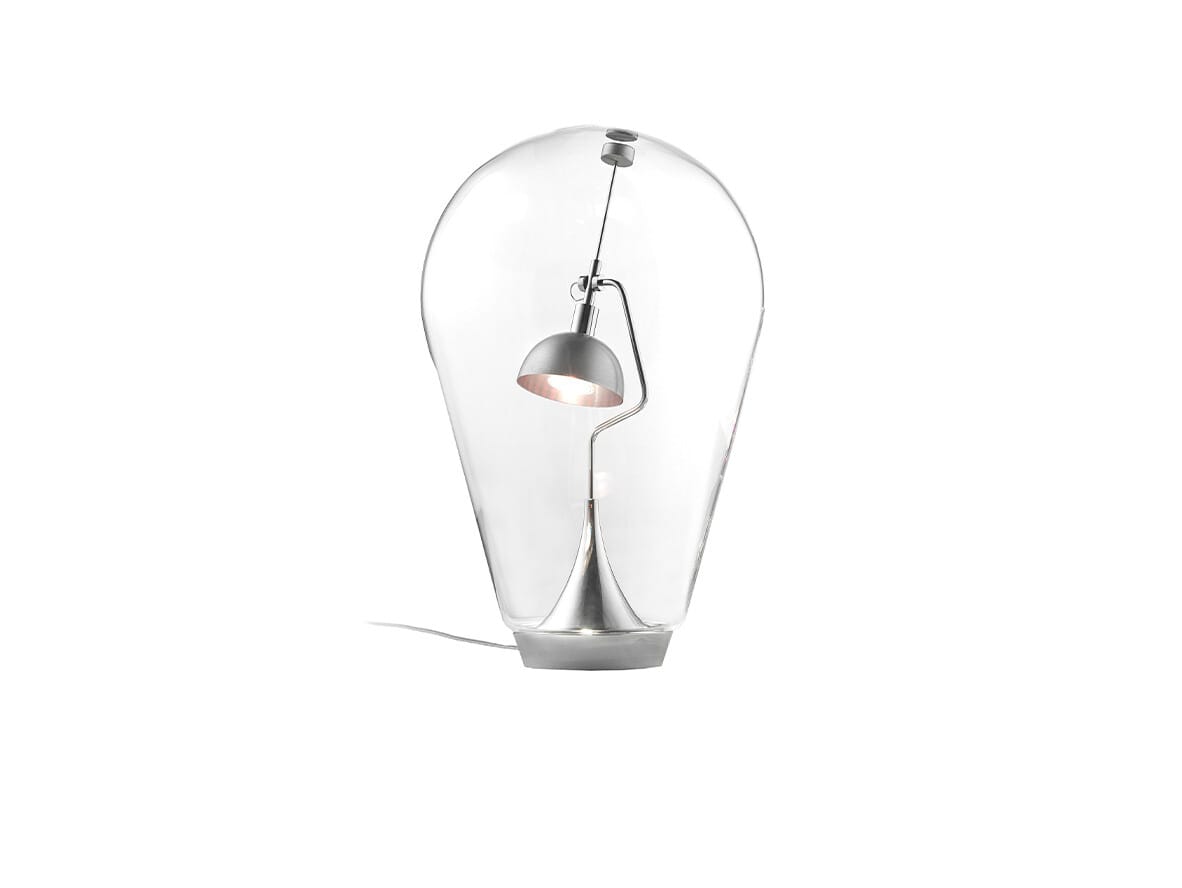 Lodes - Blow LED Table Lamp 3-step Dim. Chrome/Clear
