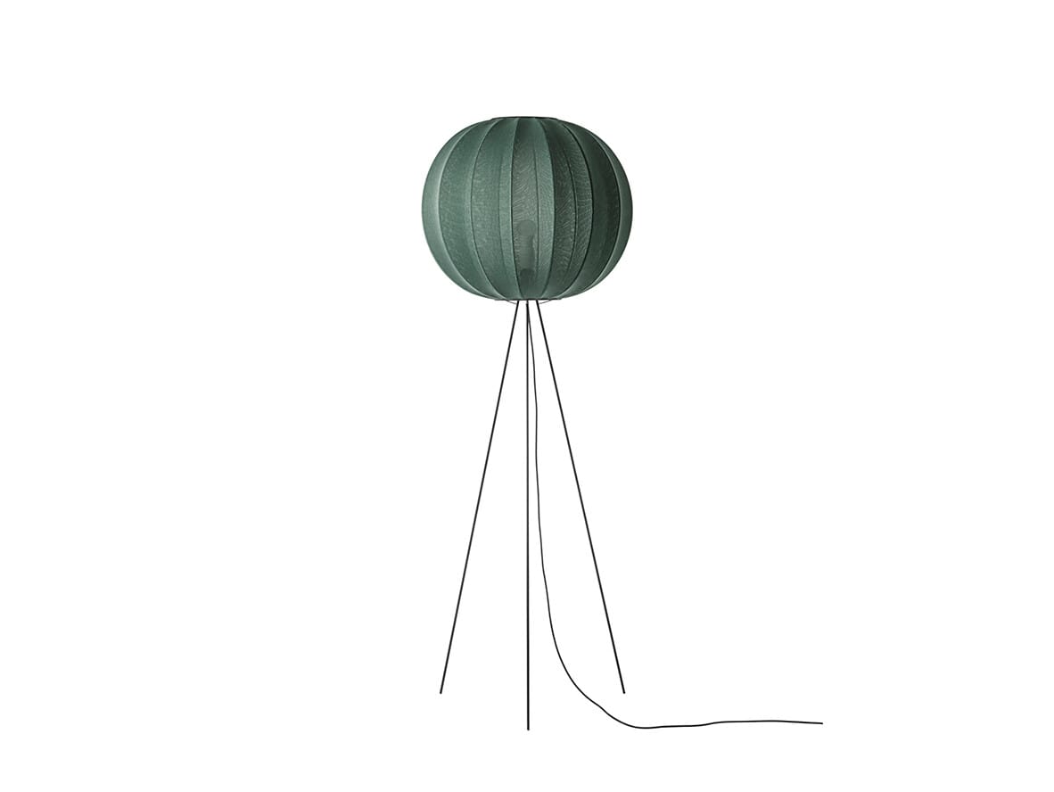 Made By Hand - Knit-Wit 60 Round Floor Lamp High Tweed Green