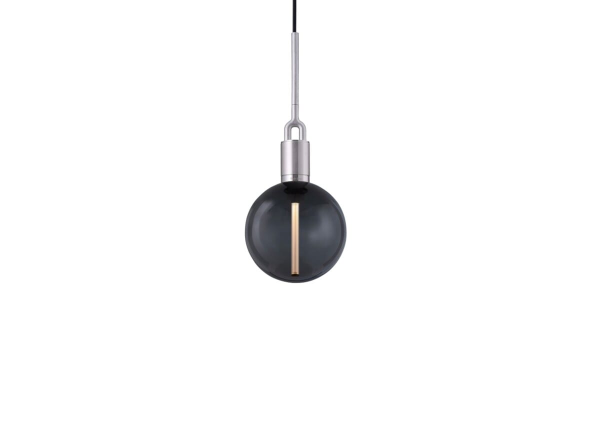 Buster+Punch - Forked Globe Pendant Dim. Medium Smoked/Steel
