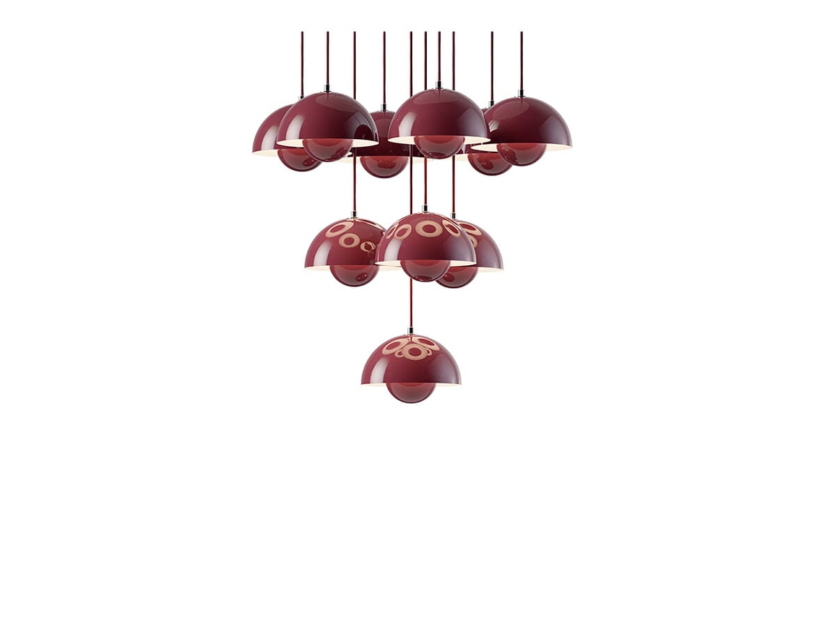 &Tradition - Flowerpot VP10 Chandelier Ø53 Dark Plum