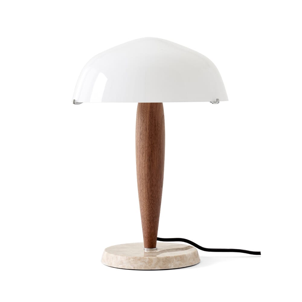 &Tradition - Herman SHY3 Table Lamp Opal/Oiled Walnut/Cream Marble