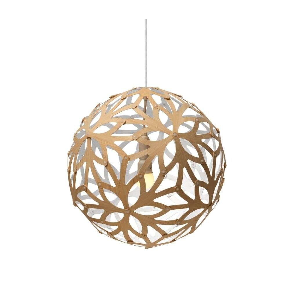 David Trubridge - Floral Pendant Ø40 White 1 Side