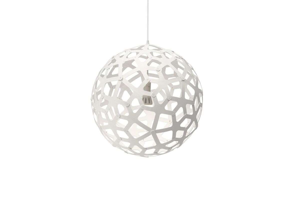 David Trubridge - Coral Pendant Ø80 White 2 Sides