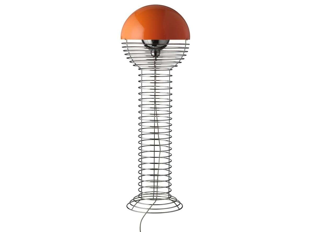Verpan - Wire Floor Lamp Chrome/Orange