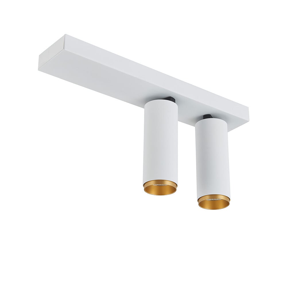 Loom Design - X-Beam Ceiling Lamp Double White/Gold
