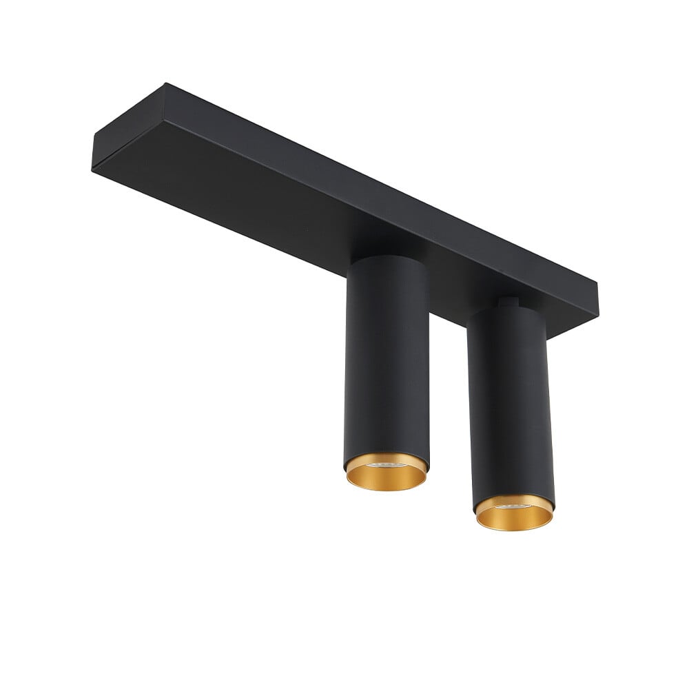 Loom Design - X-Beam Ceiling Lamp Double Black Gold