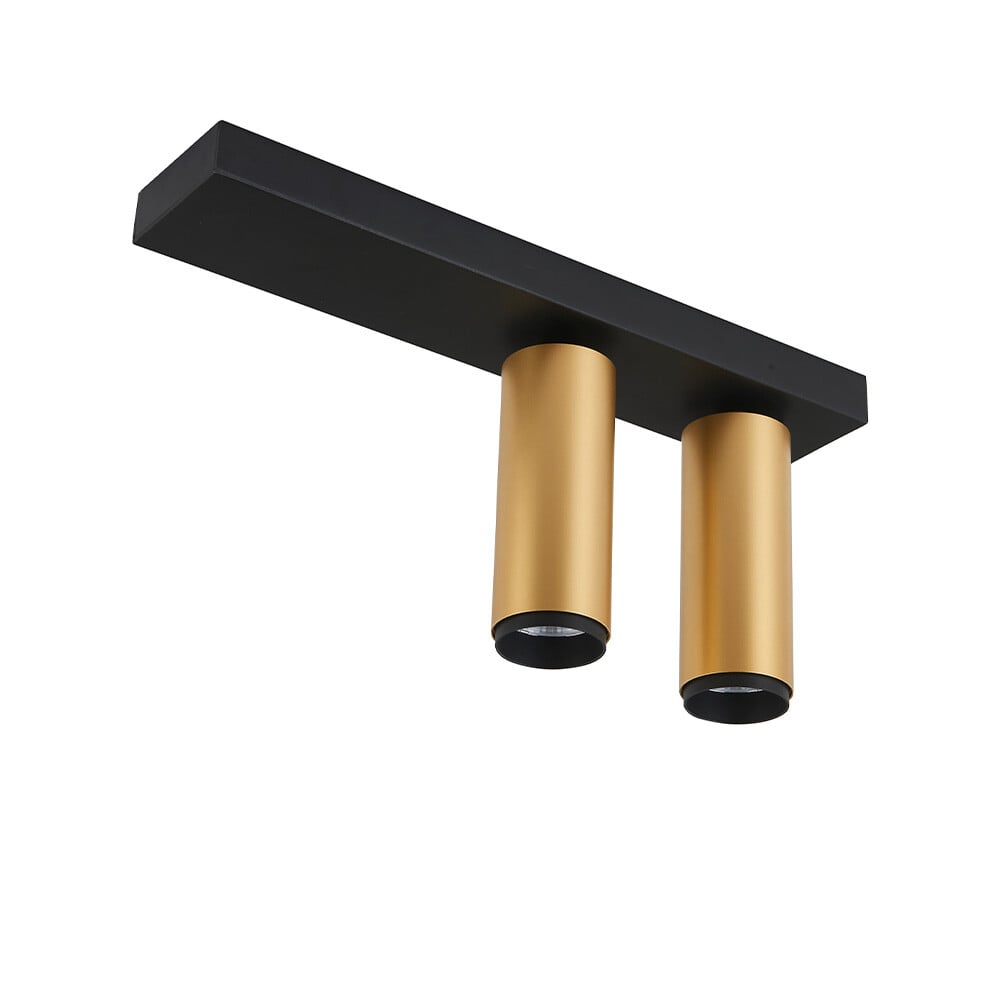 Loom Design - X-Beam Ceiling Lamp Double Gold/Black