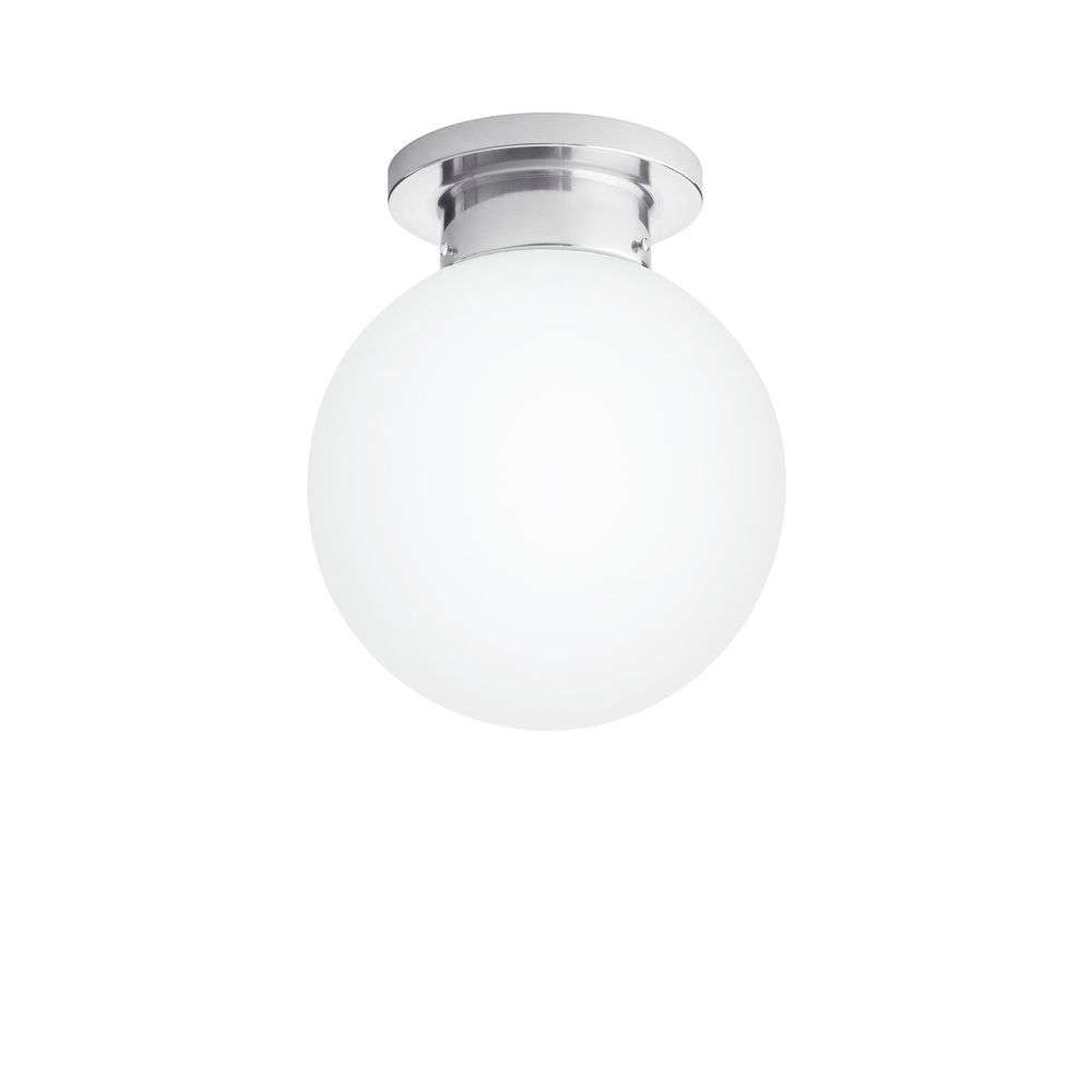 Konsthantverk - Glob Ceiling Lamp Ø25 Chrome/Matt White