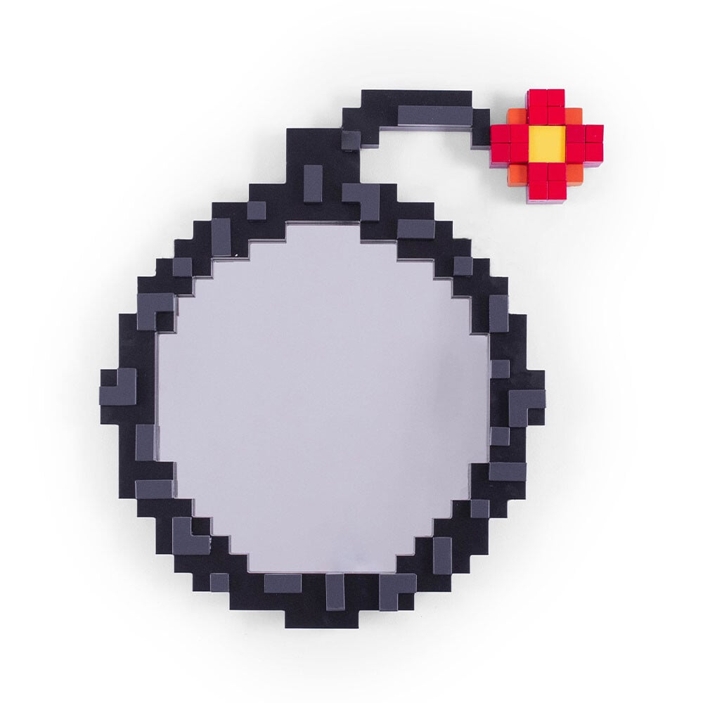 Seletti - Bomb Pixel Mirror Black/Red/Yellow