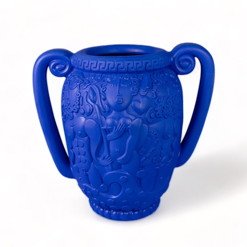 Seletti - Magna Graecia Amphora Vase Terracotta Blue