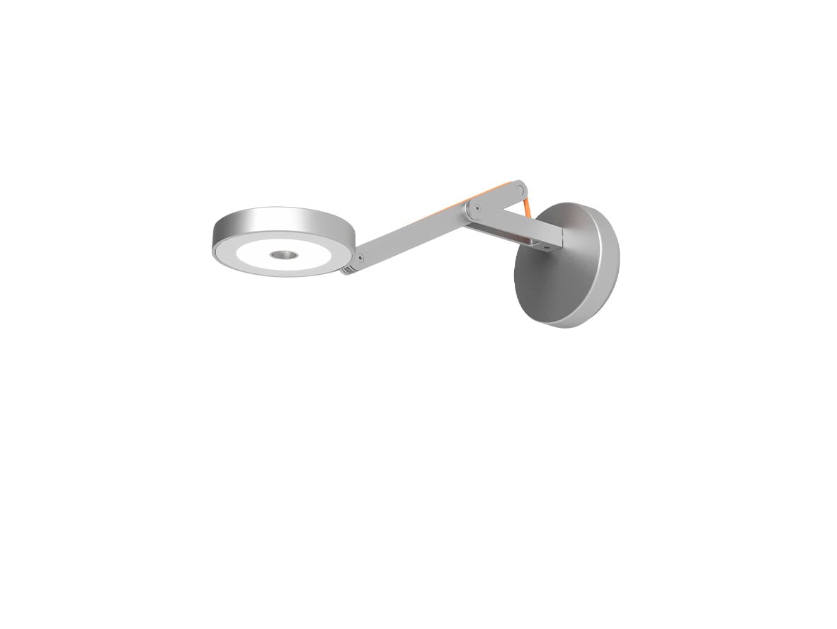 Rotaliana - String W0 Wall Lamp Aluminium with Orange Elastic