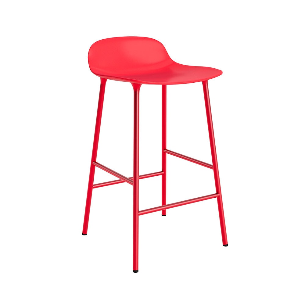 Normann Copenhagen - Shape Bar stool H65 Steel/Bright Red
