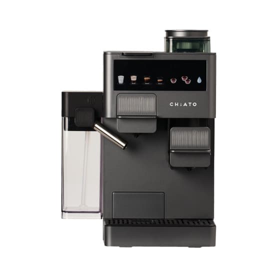 CHiATO coffeePLAY 5-in-1 Coffee Machine with Grinder & Milk System – Grey