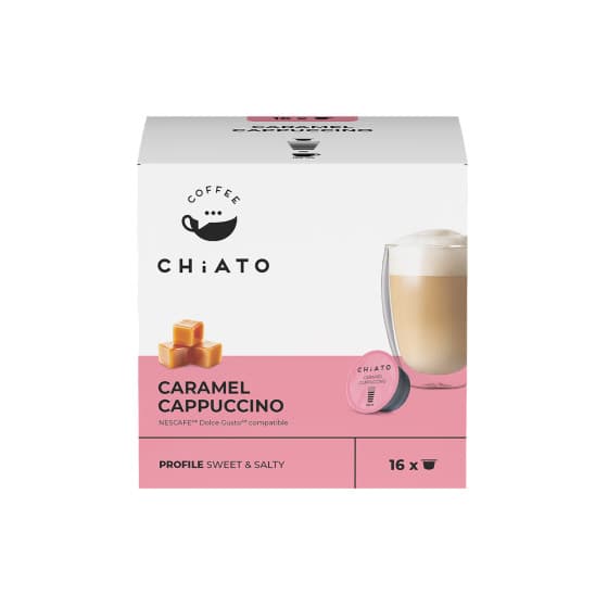 Coffee capsules compatible with NESCAFÉ® Dolce Gusto® CHiATO Caramel Cappuccino, 16 pcs.