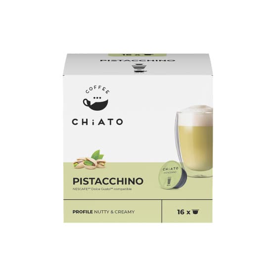 Coffee capsules compatible with NESCAFÉ® Dolce Gusto® CHiATO Pistacchino, 16 pcs.
