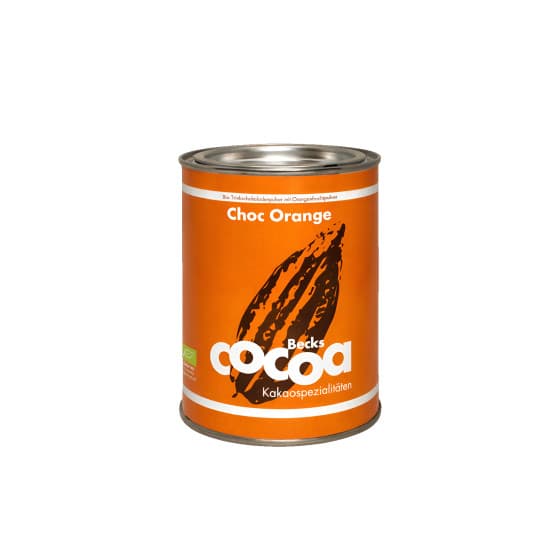 Organic cocoa Becks Cacao A Chockwork Orange with orange and ginger, 250 g