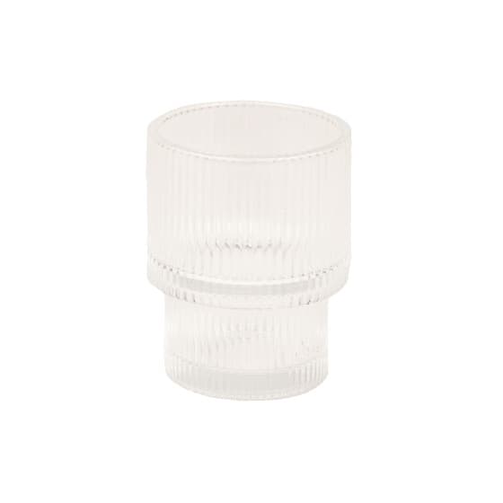 Grooved flat white glass CHiATO, 200 ml