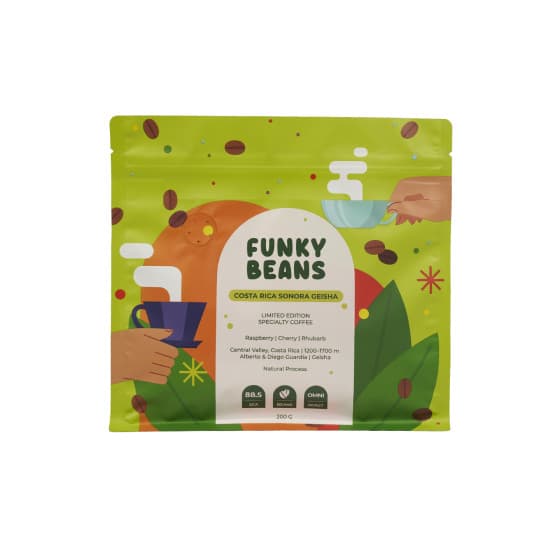 Specialty coffee beans Funky Beans Costa Rica Sonora Geisha, 200 g