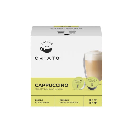 Coffee capsules compatible with NESCAFÉ® Dolce Gusto® CHiATO Cappuccino, 8+8 pcs.