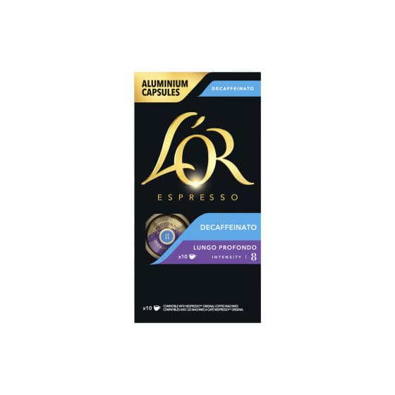 L'OR Profondo Decaffeinato Decaf Coffee Capsules for Nespresso® Machines, 10 pcs.