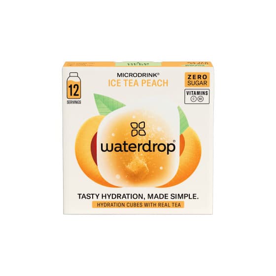 Waterdrop Microdrink Ice Tea Peach Drink Cubes with Real Tea, 12 pcs.