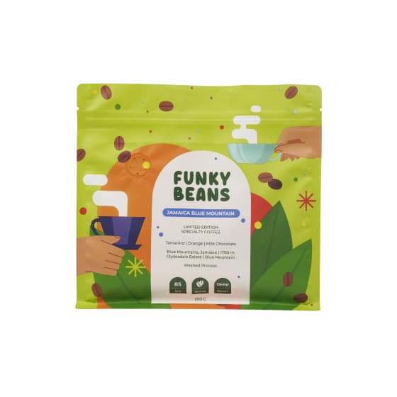 Specialty coffee beans Funky Beans Jamaica Blue Mountain, 200 g