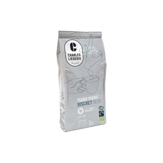 Ground decaffeinated coffee Charles Liégeois Mano Mano Discret Déca, 250 g