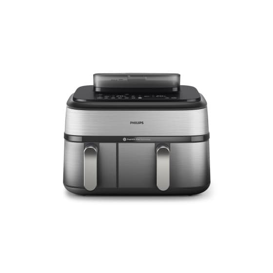 Philips NA555/00 5000 Series Dual Basket Airfryer with Steam, 9 L, 2750 W