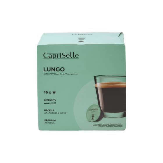 Coffee capsules compatible with NESCAFÉ® Dolce Gusto® Caprisette Lungo, 16 pcs.