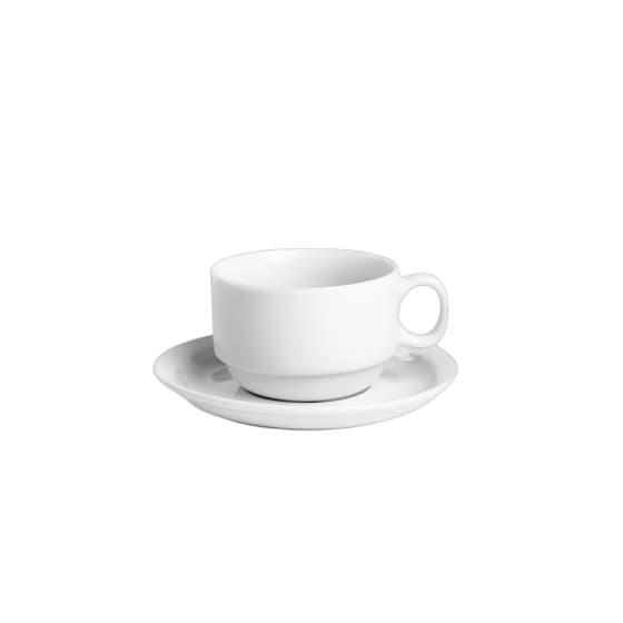 Homla VIENNA White Cup with a Saucer, 230 ml