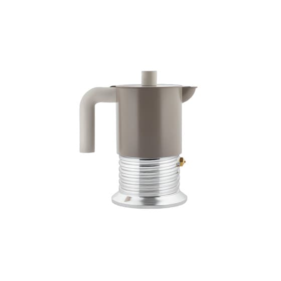 Alessi Vite PM01/6 WG Moka pot, 6 cups - Warm Grey