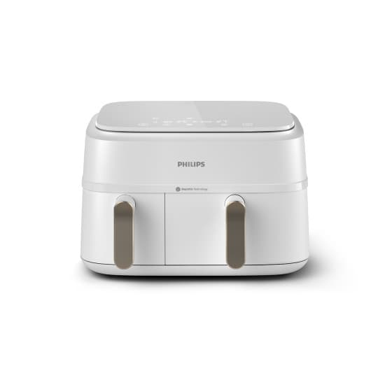 Philips NA353/10 3000 Series Dual Basket Airfryer, 9 L, 2750 W - White
