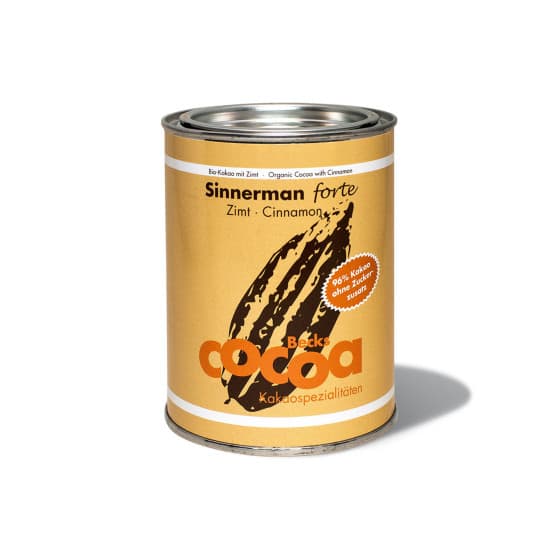 Organic cocoa Becks Cacao Sinnerman forte with cinnamon, 250 g