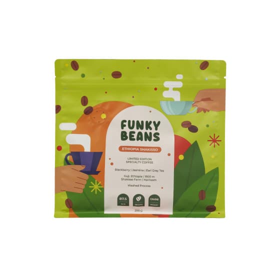 Specialty coffee beans Funky Beans Ethiopia Shakisso, 200 g