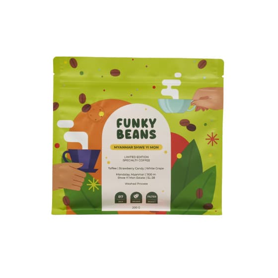 Specialty coffee beans Funky Beans Myanmar Shwe Yi Mon Filter, 200 g