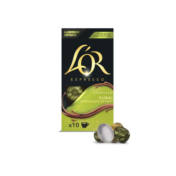 L'OR Dubai Chocolate Style coffee capsules for Nespresso® machines, 10 vnt.