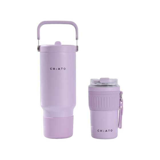 CHiATO Home hot & fresh SIP Soft Lavender insulated travel mug & tumbler set – Lavender