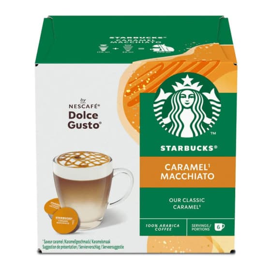 Coffee capsules compatible with NESCAFÉ® Dolce Gusto® Starbucks Caramel Macchiato, 6 + 6 pcs.