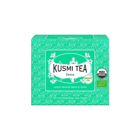 Organic blend of green tea and herbs Kusmi Tea Detox – 20 muslin tea bags