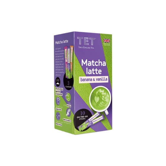 Instant tea drink True English Tea Matcha Latte Banana & Vanilla, 10 pcs.