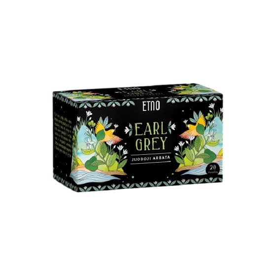 Black tea ETNO Earl Grey, 20 pcs.
