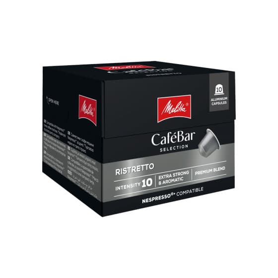 Melitta CaféBar Selection Ristretto Coffee Capsules for Nespresso® Machines, 10 pcs.