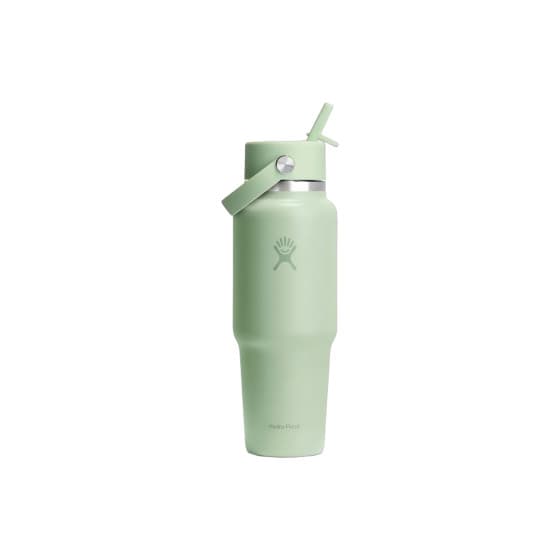 Hydro Flask Wide Mouth Flex Straw Cap Aloe travel bottle, 946 ml