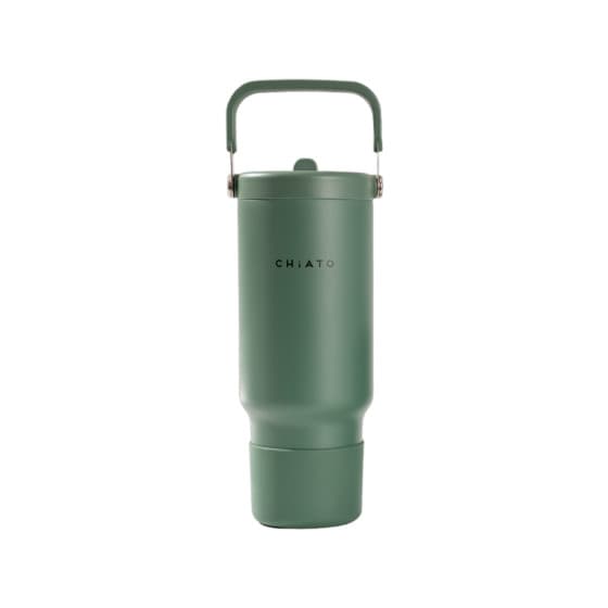 CHiATO Home freshSIP Sage Green insulated tumbler with a flip straw lid, 946 ml – Green