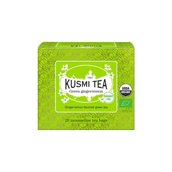 Organic green tea Kusmi Tea Green Ginger Lemon – 20 muslin tea bags