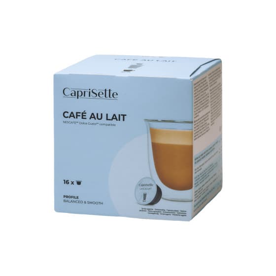 Coffee capsules compatible with NESCAFÉ® Dolce Gusto® Caprisette Café au Lait, 16 pcs.