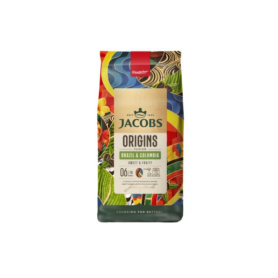 Coffee beans JACOBS ORIGINS BRAZIL & COLOMBIA, 1 kg